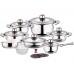 Concord Swiss Inox 18 Piece Stainless Steel Cookware Set COWC1030